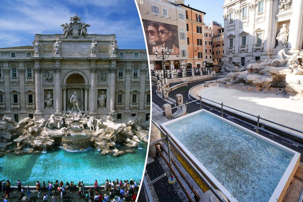 Rome's Trevi Fountain replaced by ugly 'communal pool' - as officials plan to charge admission